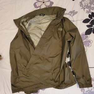 The North Face Men's Olive Nylon Hooded Windbreaker Rain Jacket Lightweight XXL